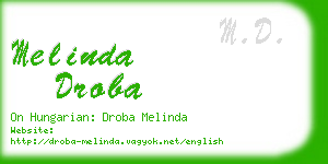 melinda droba business card